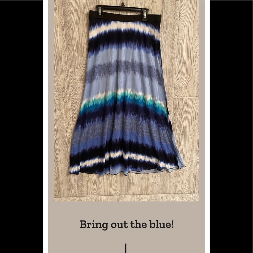 Black Blue Aqua Skirt